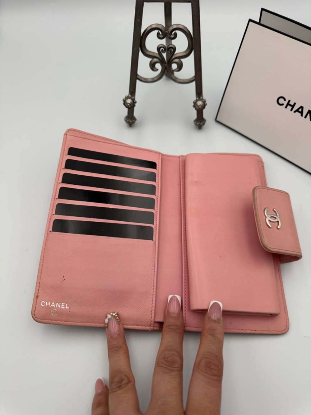 Chanel Pink Quilted Lambskin Leather Lucky Symbols Wallet - Picture 7 of 14